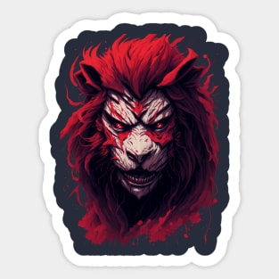 "Courageous Roar: Brave Lion Head" Sticker